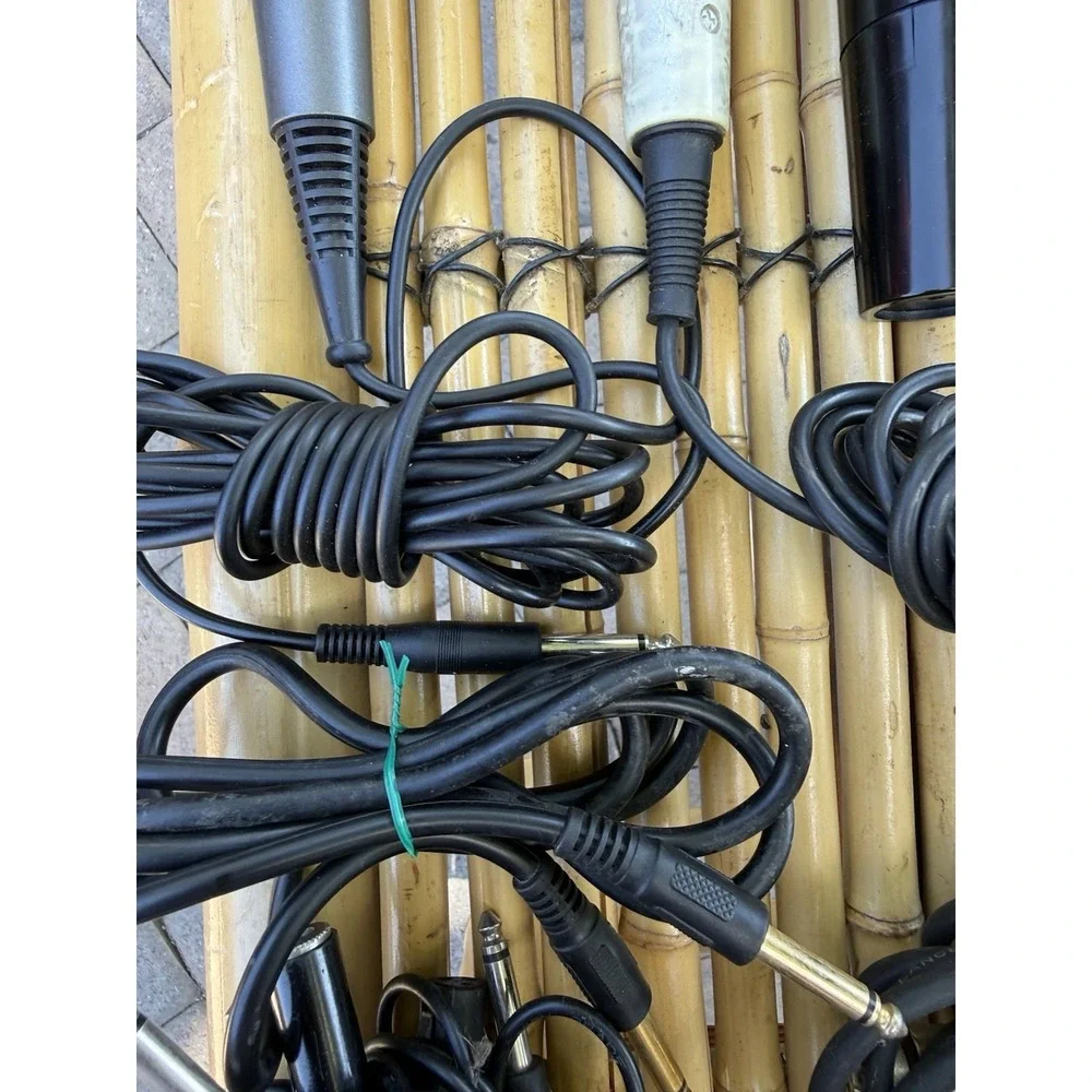 12 Mixed Wired & Wireless Microphones Cables Memorex Naxa Lot